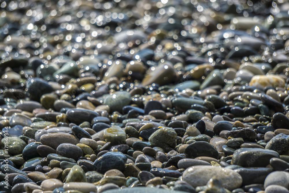 Soft focused blurred picture of a peebles on the beach Soft focused blurred picture of a peebles on the beach