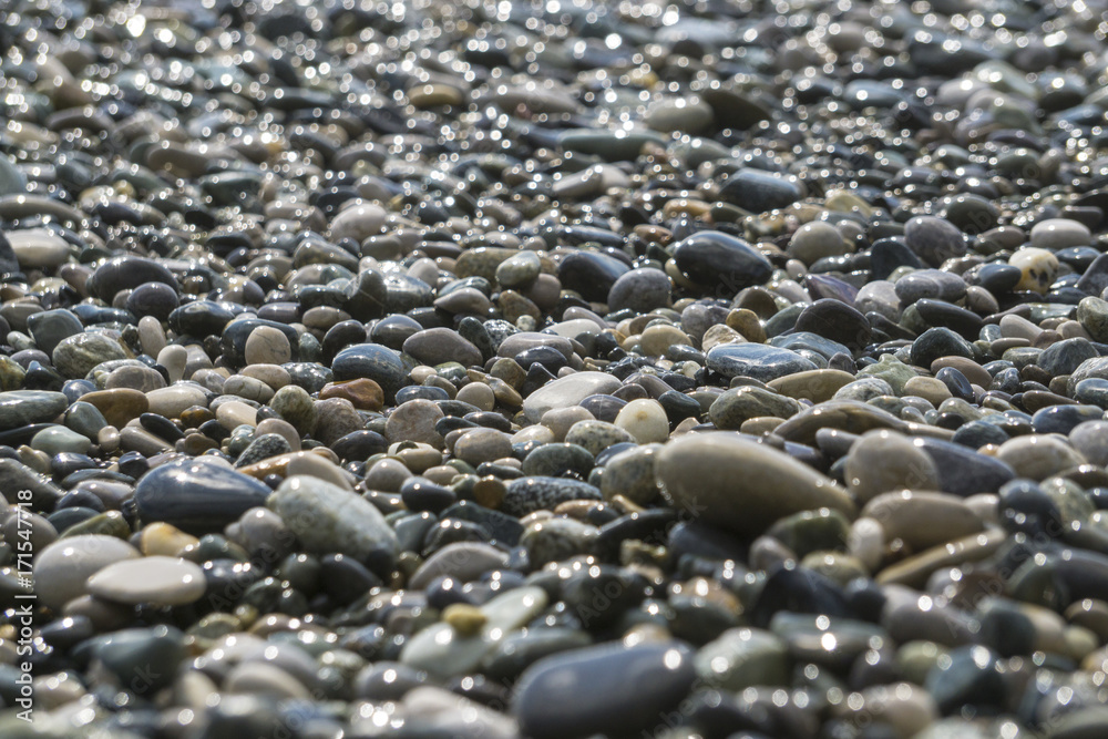 Soft focused blurred picture of a peebles on the beach Soft focused blurred picture of a peebles on the beach