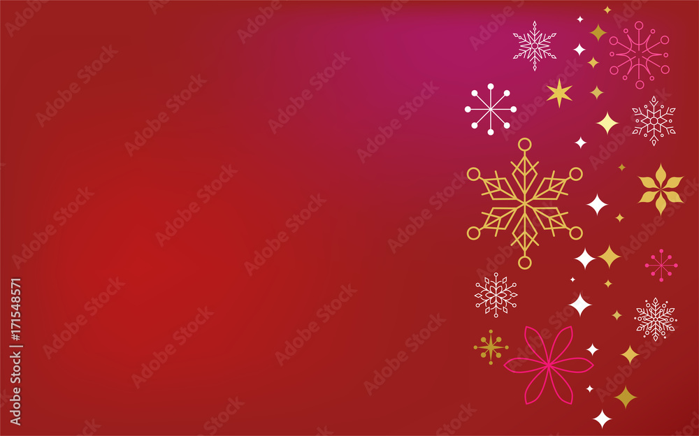 Christmas red classic background, greeting card, banner with xmas flowers, ornaments and lettering Christmas red classic background, greeting card, banner with xmas flowers, ornaments and lettering