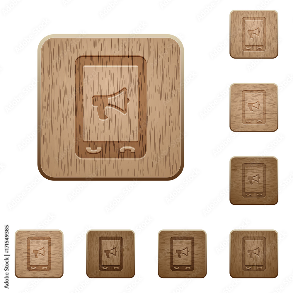 Mobile reading aloud wooden buttons