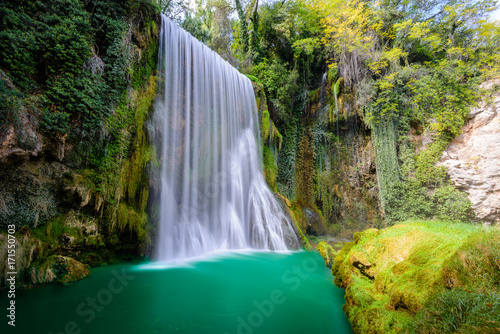 Waterfall at "Monasterio de Piedra" Natural Park, Saragossa, Spain
