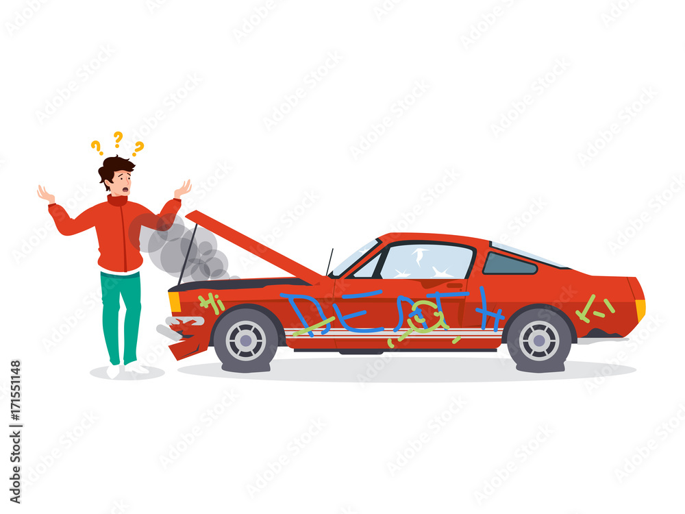 Fototapeta premium broken car