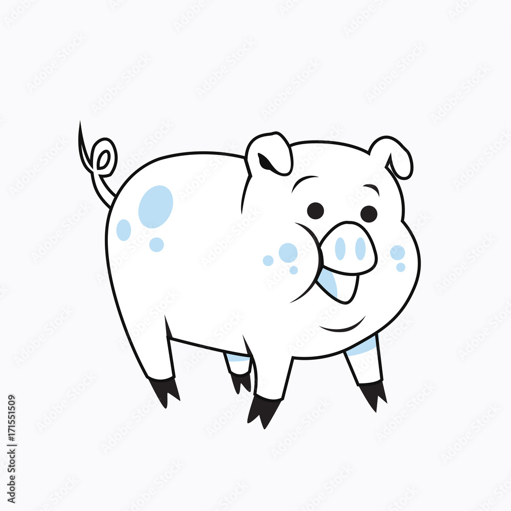 pig character line art
