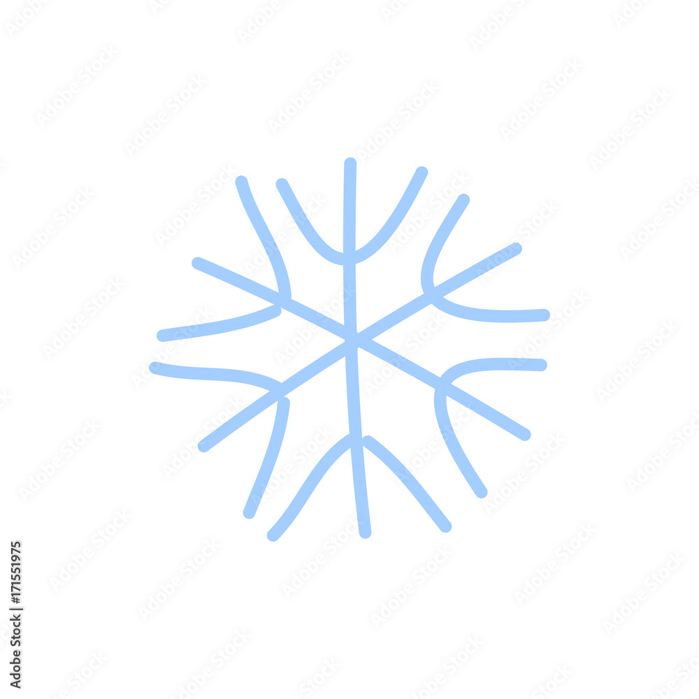 Snowflake icon. Blue silhouette snow flake sign, isolated on white background. Cartoon design. Symbol of winter, frozen, Christmas, New Year holiday. Graphic element decoration. Vector illustration Snowflake icon. Blue silhouette snow flake sign, isolated on white background. Cartoon design. Symbol of winter, frozen, Christmas, New Year holiday. Graphic element decoration. Vector illustration