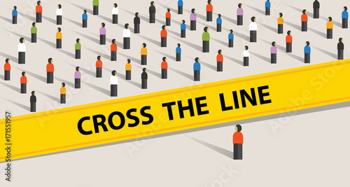 cross the line limit of social control group of society limit border standing ask to stop never do taboo