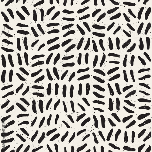 Seamless freehand pattern. Vector abstract rough lines background. Hand drawn strokes.