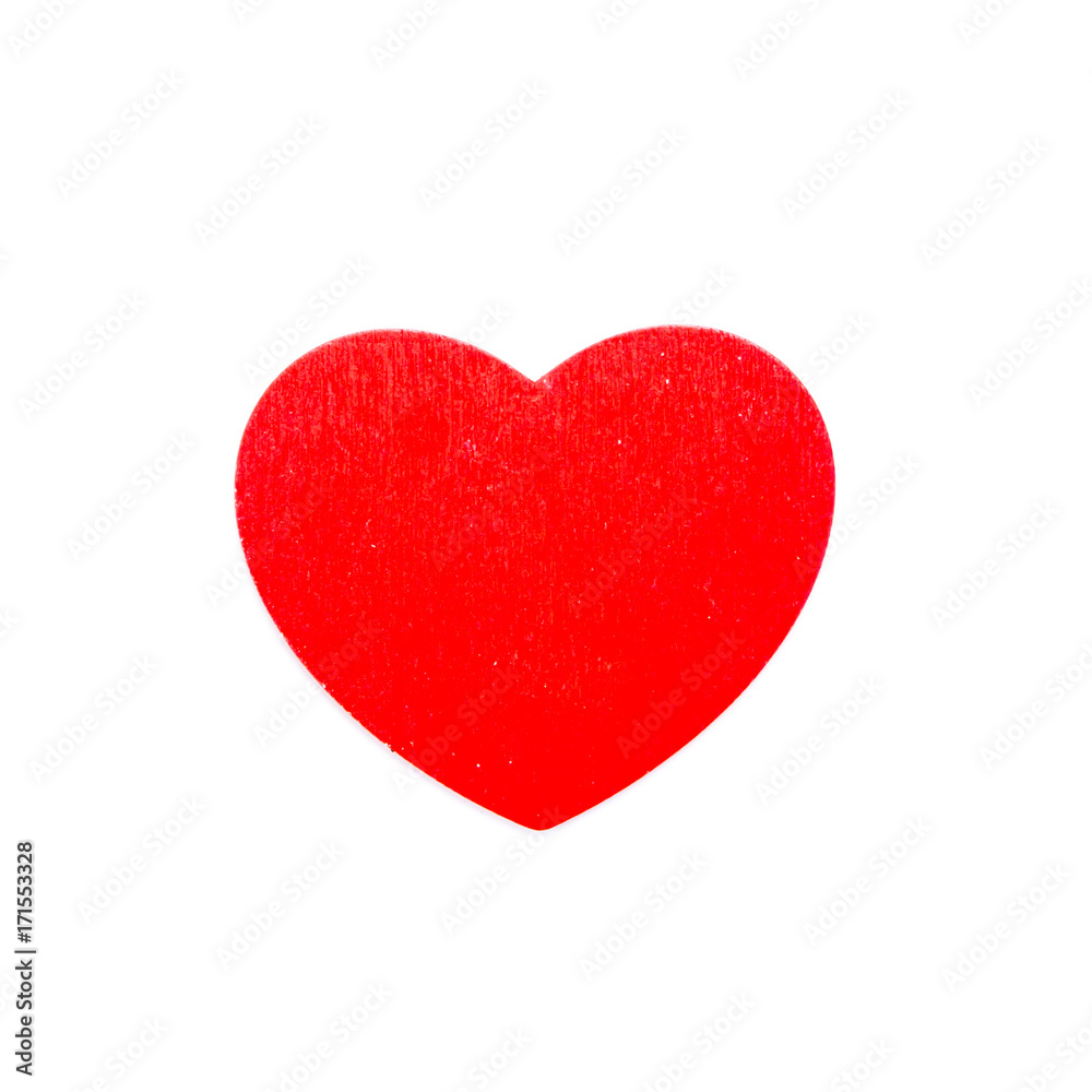 ett rött hjärta isolerat mot vit bakgrund