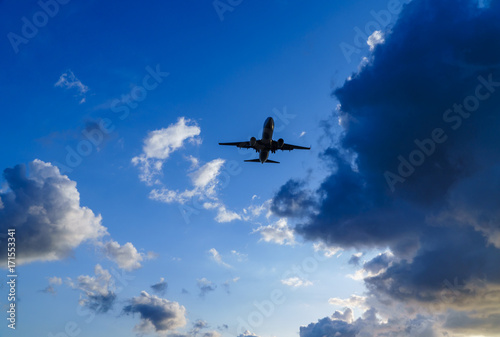 Cumulus Cloud and Airplane