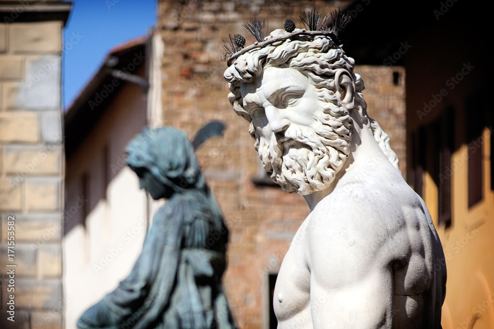Neptune Fountain in Florence, Italy