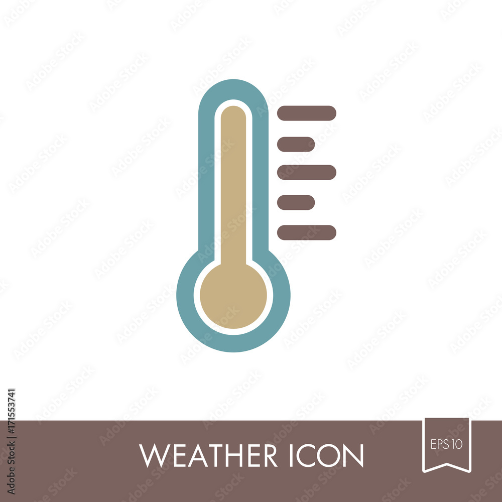 Thermometer Heat Hot icon. Meteorology. Weather Thermometer Heat Hot icon. Meteorology. Weather