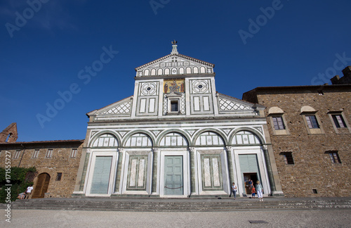 FLORENCE (FIRENZE), JULY 28, 2017 - San Miniato al Monte church in Florence (Firenze), Tuscany, Italy.