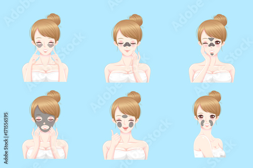 woman with skin care