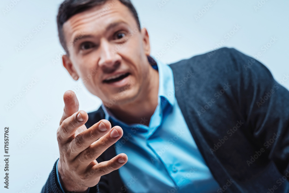 Blurred shot of gentleman recalling some memory Blurred shot of gentleman recalling some memory