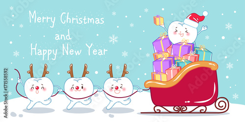 tooth with merry christmas