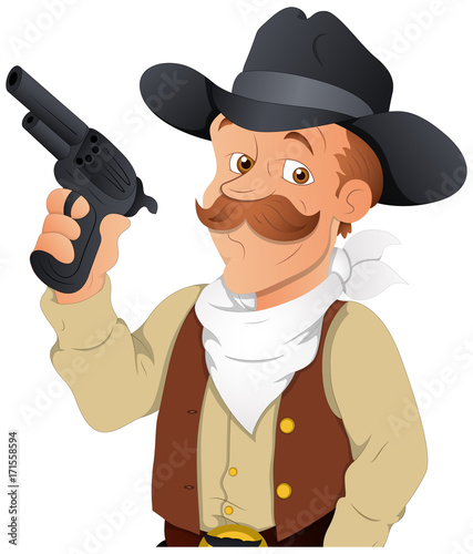Cowboy - Vector Character Illustration clip-art
