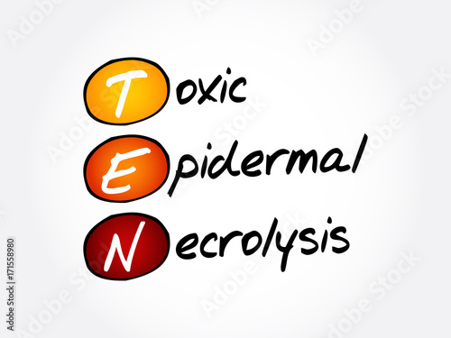 TEN - Toxic Epidermal Necrolysis, acronym health concept background