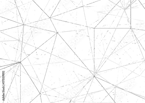 Halftone distressed scratched wireframe background