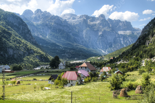 Mountain landscape in Theth, Albania. photo