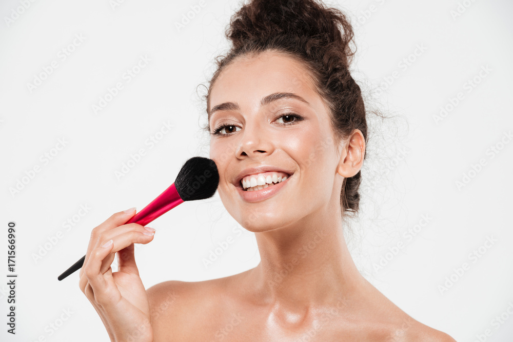 Close up beauty portrait of a happy smiling woman Close up beauty portrait of a happy smiling woman