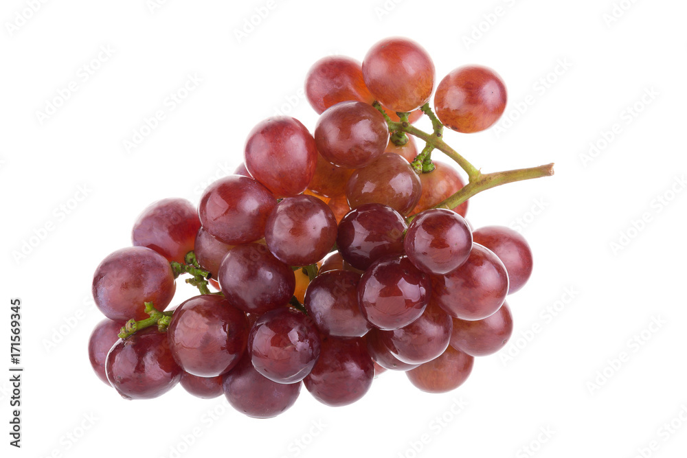 Red grapes isolated on over white background Red grapes isolated on over white background