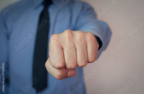 Man showing punch.