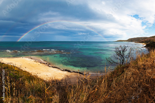 Rainbow along the great ocean road, Victoria photo