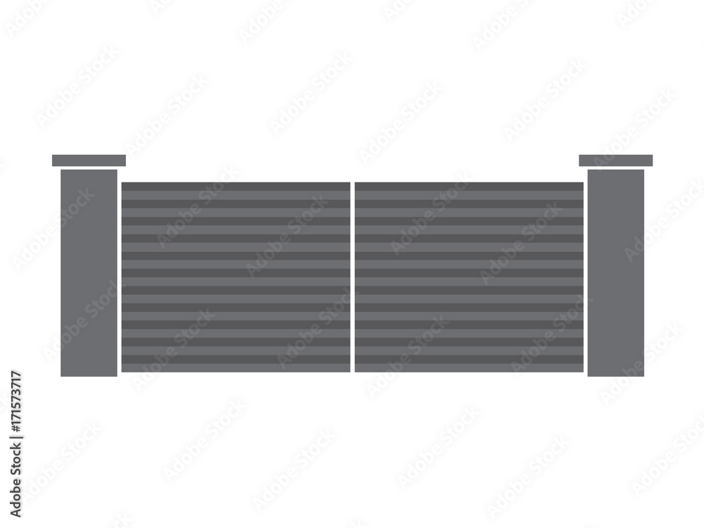 Obraz premium modern metal gate- vector illustration