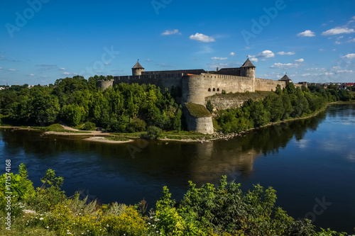 Ivangorod fortress on the Narva river, Russia