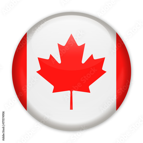 Canada Flag Vector Round Icon