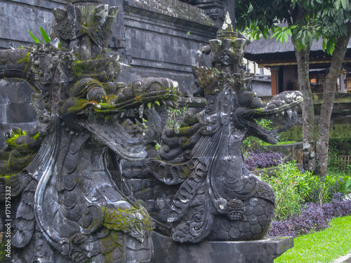Celestial dragons guard the Pura Besakih, Bali, Indonesia.