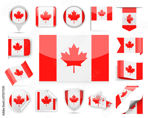Canada Flag Vector Set