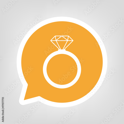 Gelbe Sprechblase - Diamantring