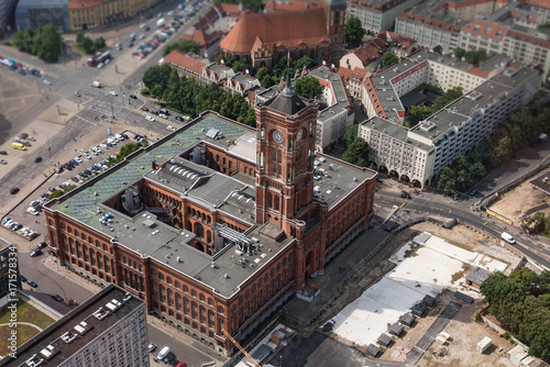 Old tower in Berlin from above