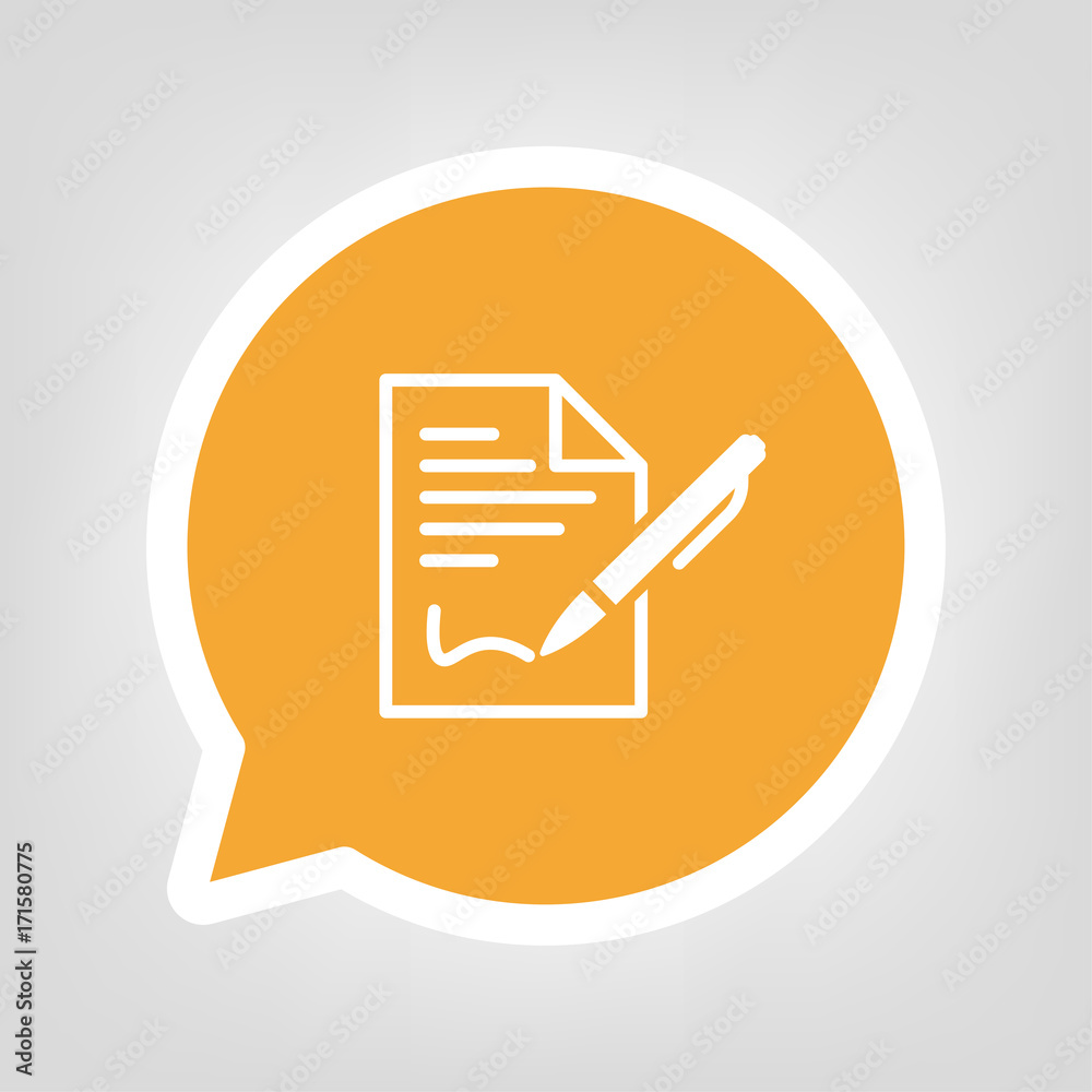 Gelbe Sprechblase - Vertrag