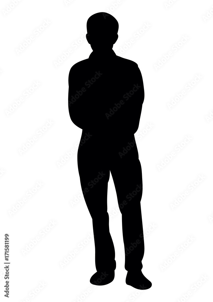 isolated silhouette man business
