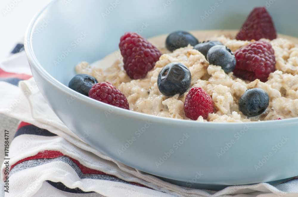 oatmeal porridge with berries oatmeal porridge with berries