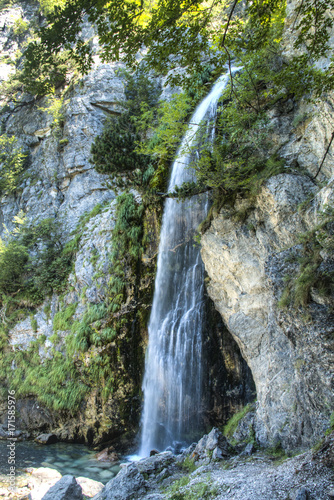 Waterfall in Theth mountains  Albania.