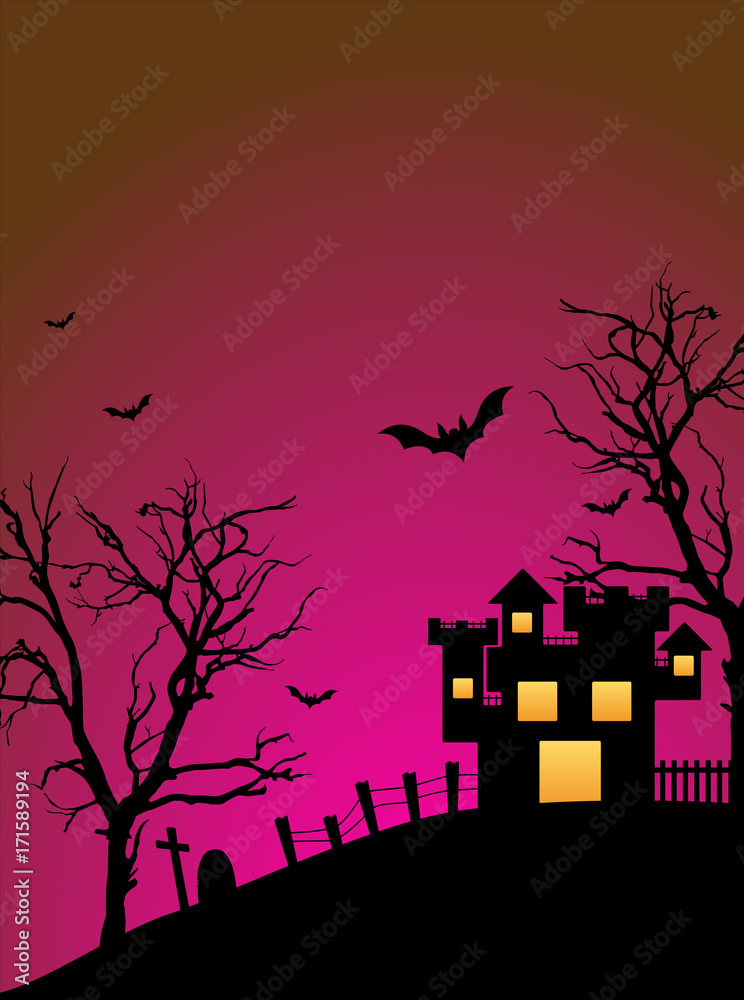 Halloween Scary House Background
