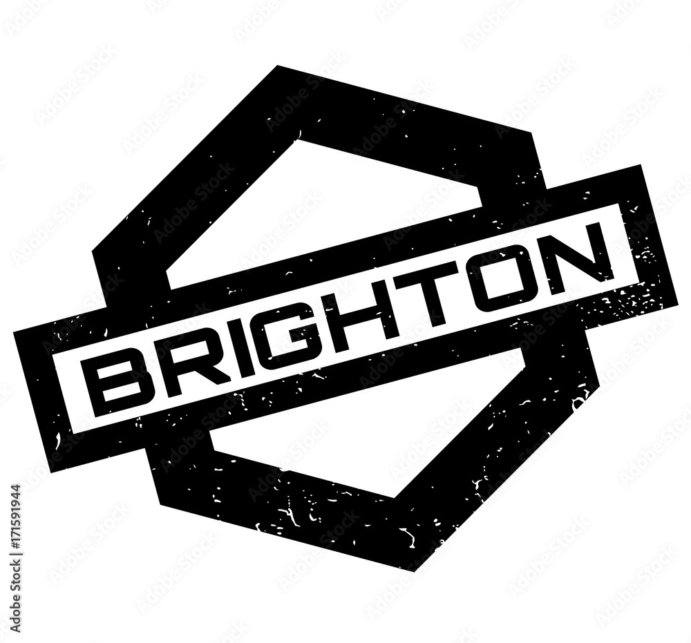 Obraz premium Brighton rubber stamp. Grunge design with dust scratches. Effects can be easily removed for a clean, crisp look. Color is easily changed.