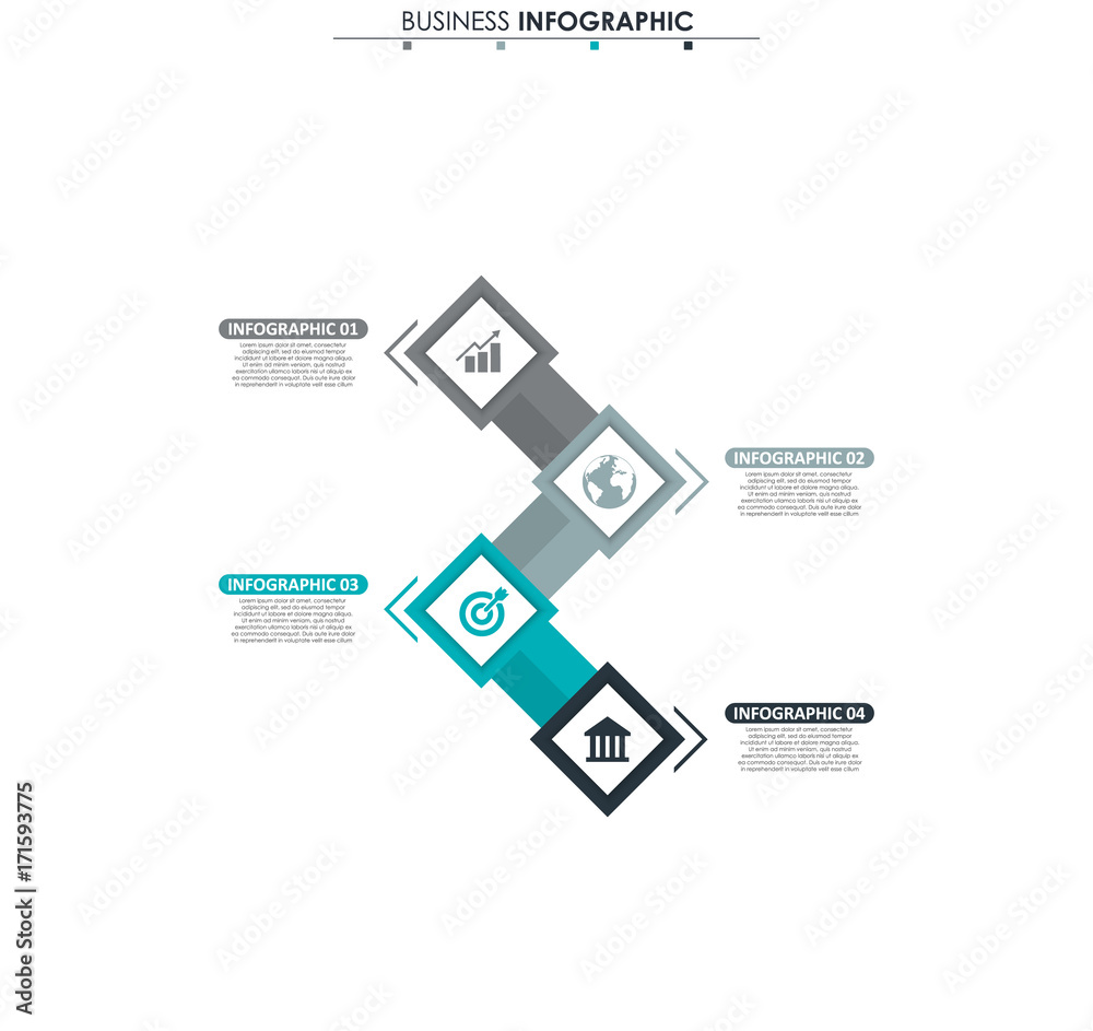Business data, chart. Abstract elements of graph, diagram with 4 steps, strategy, options, parts or processes. Vector business template for presentation. Creative concept for infographic Business data, chart. Abstract elements of graph, diagram with 4 steps, strategy, options, parts or processes. Vector business template for presentation. Creative concept for infographic