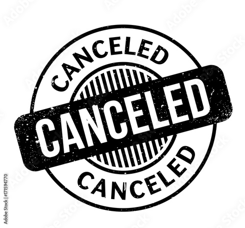 Canceled rubber stamp. Grunge design with dust scratches. Effects can be easily removed for a clean, crisp look. Color is easily changed.