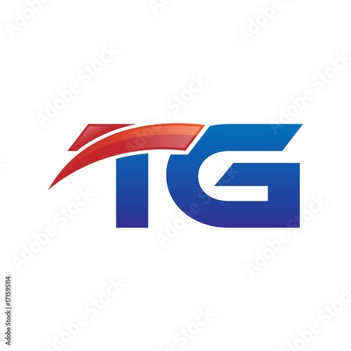 modern vector initial letters logo swoosh tg red blue Free Download modern vector initial letters logo swoosh tg red blue - GFXLoad