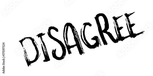 Disagree rubber stamp. Grunge design with dust scratches. Effects can be easily removed for a clean, crisp look. Color is easily changed.