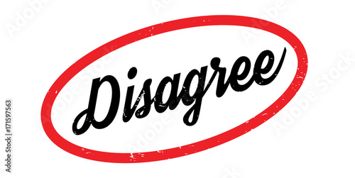 Disagree rubber stamp. Grunge design with dust scratches. Effects can be easily removed for a clean, crisp look. Color is easily changed.