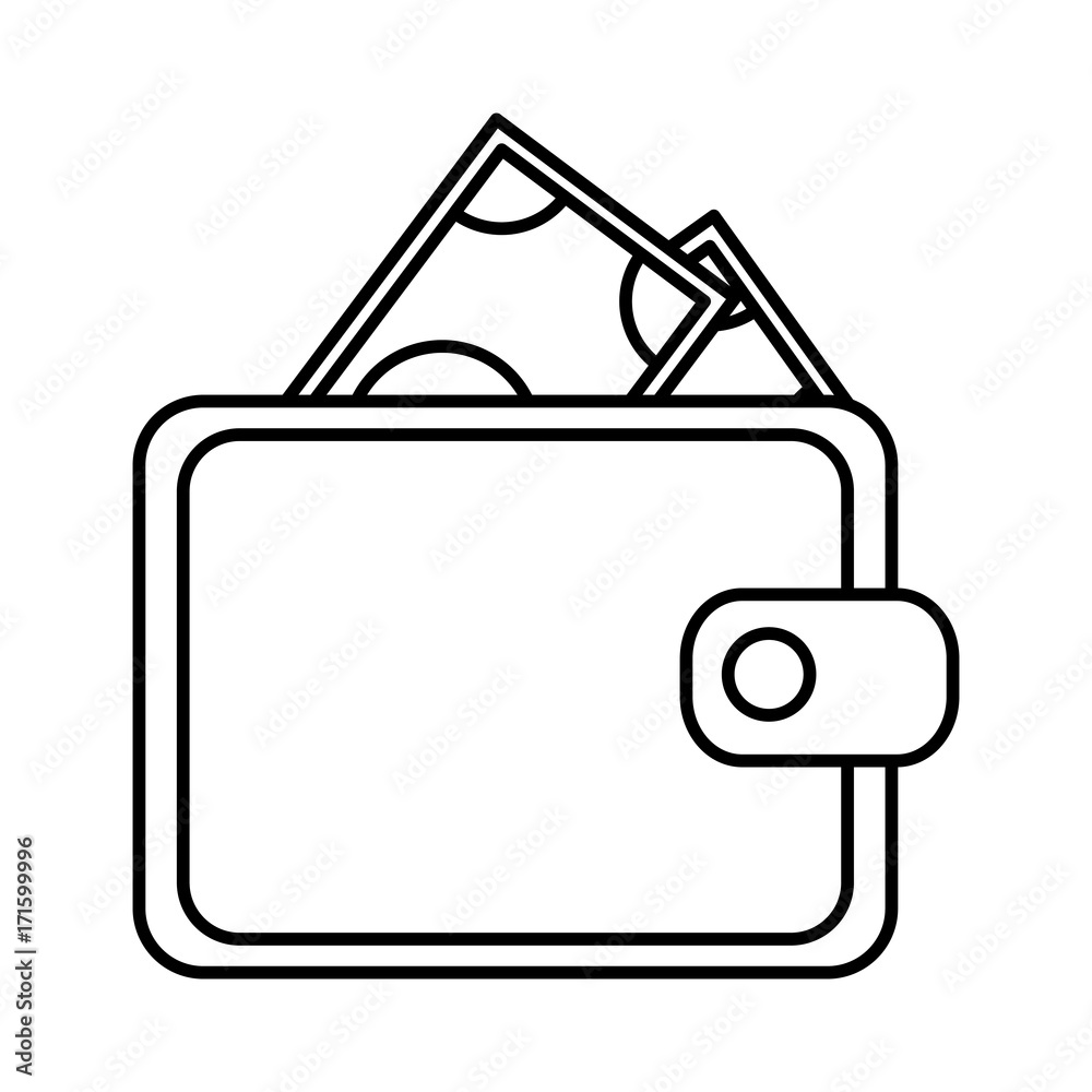Wallet with money icon vector illustration graphic design Wallet with money icon vector illustration graphic design
