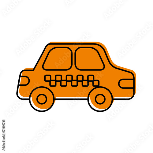 cab car transport public service city vehicle vector illustration
