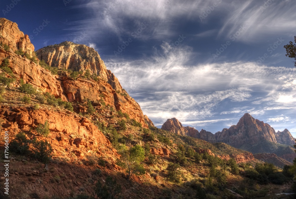 Walls of Zion Canyon from Canyon Junction