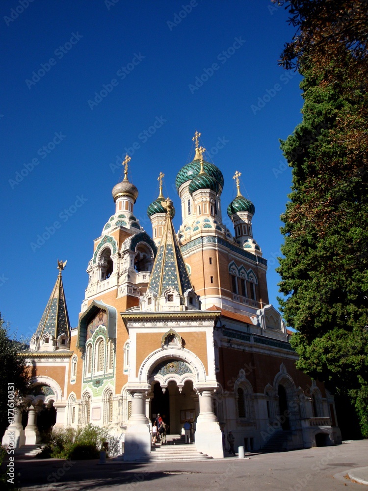 Russian Orthodox Cathedral (St. Nicholas) in Nice, France