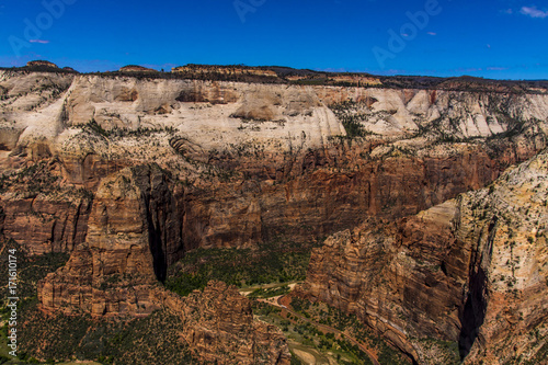 Angel's Landing and the Touchstone Wall from the East Rim of Zion Canyon