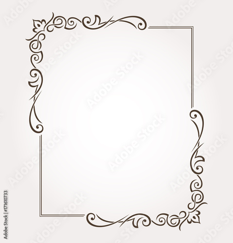 Frame and page decoration. Vector illustration